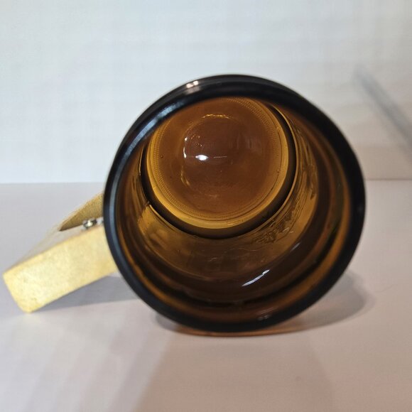 💥3/$24💥 Vintage Montreal Quebec Canada Siesta Ware Amber Brown Barrel Wood - Picture 6 of 8